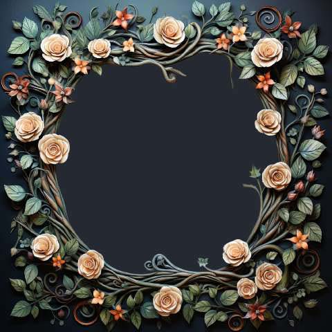 Preview for Floral-heart-frame-design-love-frame-template-62c84