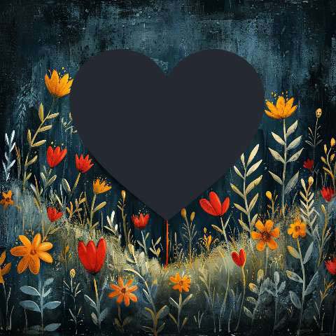 Preview for Heart-in-floral-field-art-valentines-day-template-5810f