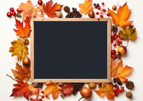 Preview for Autumn-leaves-blackboard-frame-fall-frame-template-39a9f