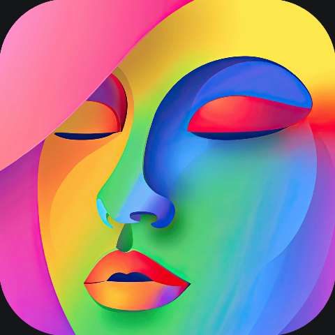 Preview for Colorful Digital Art Portrait Template