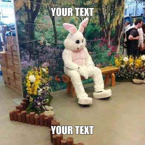 Preview for Easter-bunny-on-bench-easter-meme-template-2880e