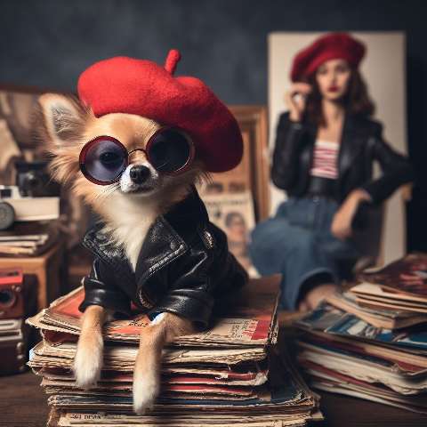 Preview for Stylish Dog In Red Beret Template