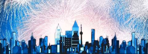 Preview for New-year-city-fireworks-twitter-header-template-bfd87