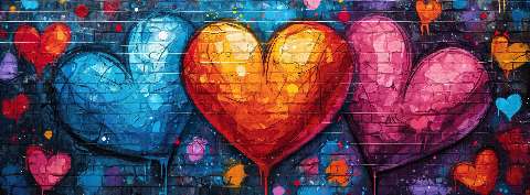 Preview for Vibrant-heart-art-mosaic-valentines-facebook-template-cb168