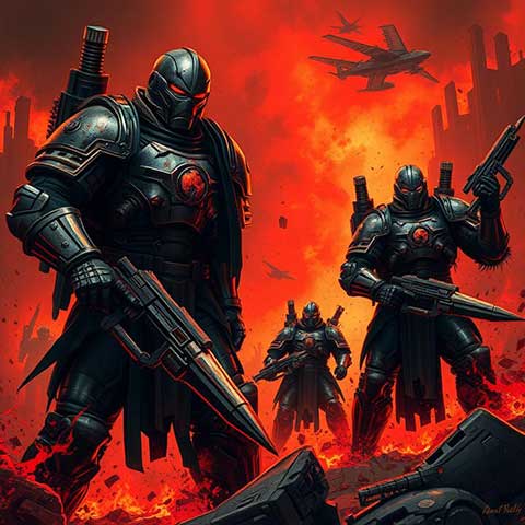 Preview for Futuristic-warriors-post-apocalyptic-landscape-aistylized-templa-06a68