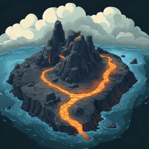 Preview for Volcanic-island-landscape-lava-tiny-template-0baab