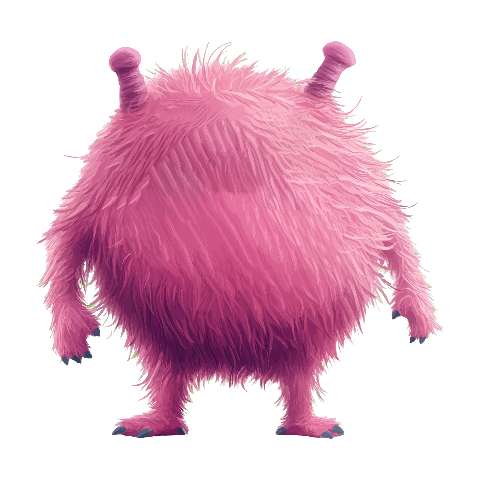 Preview for Pink-monster-character-design-fuzzy-monster-template-41cdd