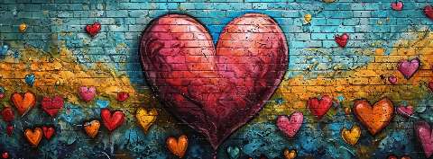 Preview for Vibrant-heart-street-art-valentines-facebook-template-78ffa