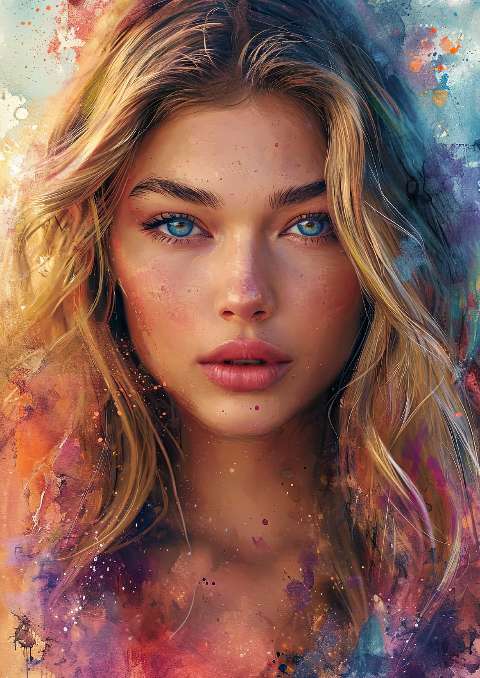 Preview for Vibrant-portrait-young-woman-celebrities-template-49b99