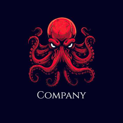 Preview for Red-octopus-company-logo-logo-animal-template-b381c