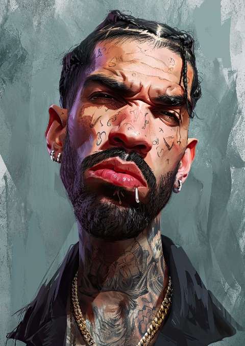 Preview for Tattooed-man-portrait-art-celebrities-template-3a397