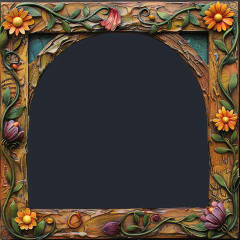 Preview for Floral-wooden-frame-design-flower-frame-template-16ac6