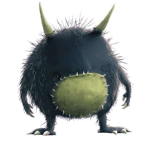 Preview for Fantasy-creature-with-horns-and-spikes-dark-monster-template-54284