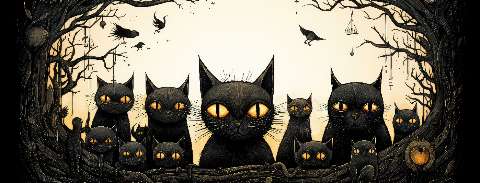 Preview for Black-cats-gathering-halloween-social-template-783e1