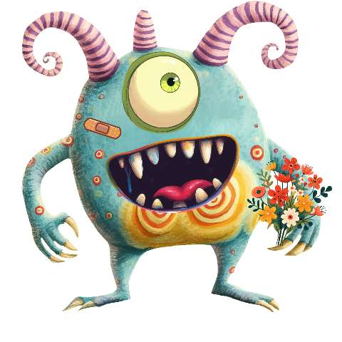 Preview for Whimsical-monster-illustration-silly-monster-template-fffad