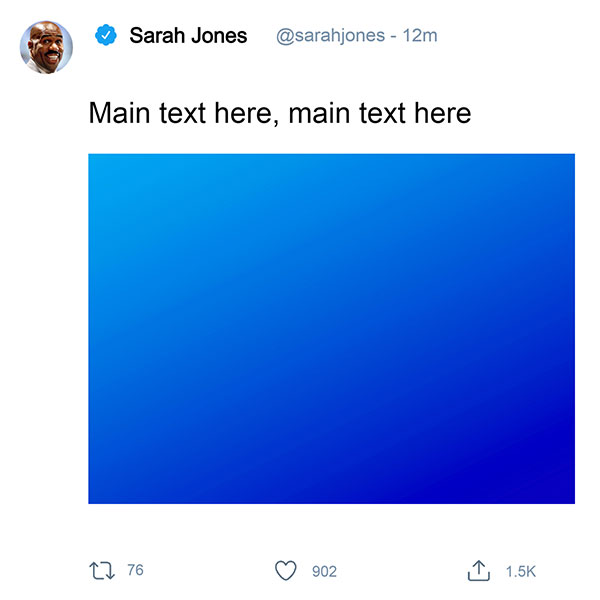 Preview for Sarah-jones-twitter-blue-gradient-post-blank-meme-template-76b20
