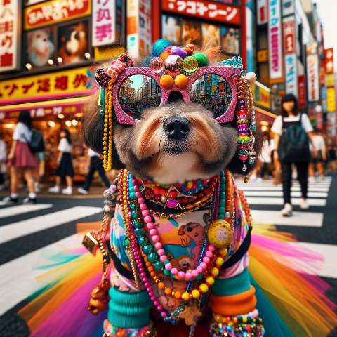 Preview for Vibrant Dog In Tokyo Street Template