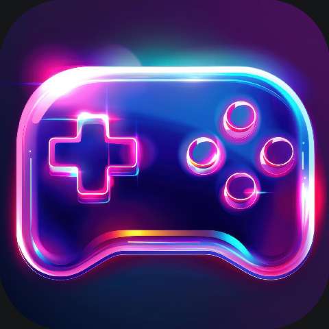 Preview for Neon Game Controller App Icon Template