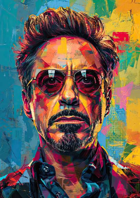 Preview for Robert-downey-jr-abstract-portrait-celebrities-template-44517