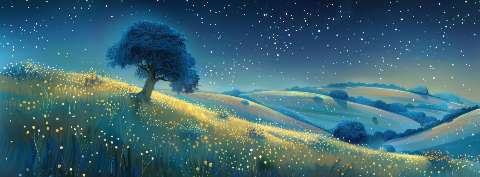 Preview for Serene Night Landscape Template