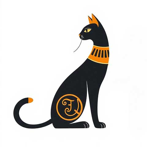 Preview for Egyptian-cat-illustration-aistickerartstyle-template-89236