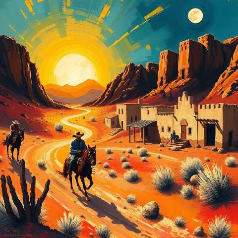 Preview for Desert-cowboy-landscape-aiunique-template-64acb