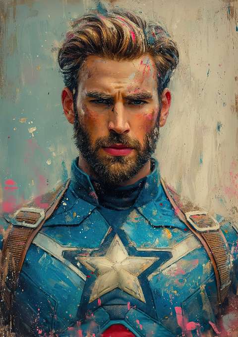 Preview for Captain-america-artwork-celebrities-template-a0ad7