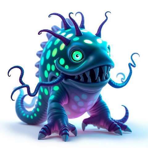 Preview for Glowing-alien-creature-art-aimonsterstyle-template-56350