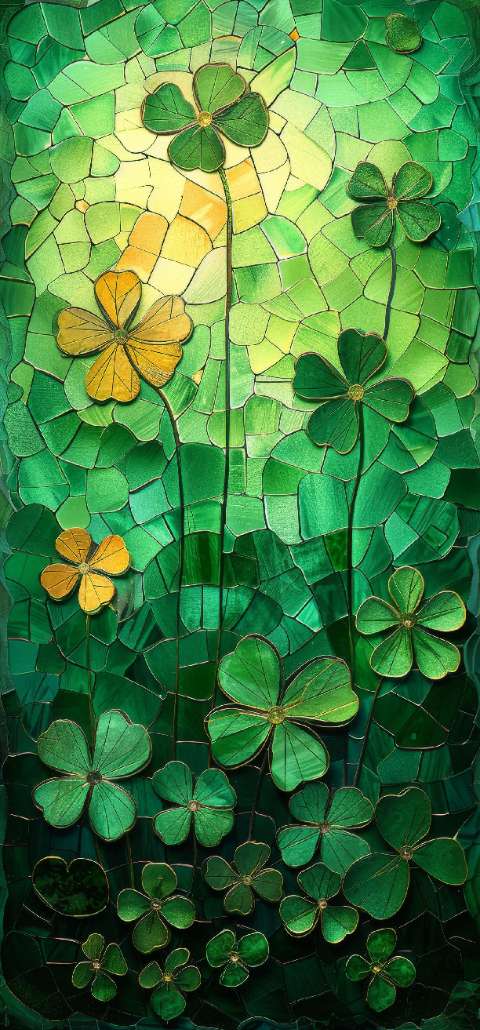 Preview for Stained-glass-clover-art-st-patricks-template-b00f9