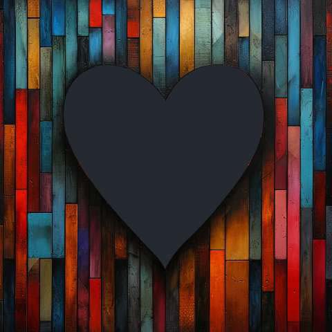 Preview for Vibrant-heart-art-design-love-frame-template-e12d3