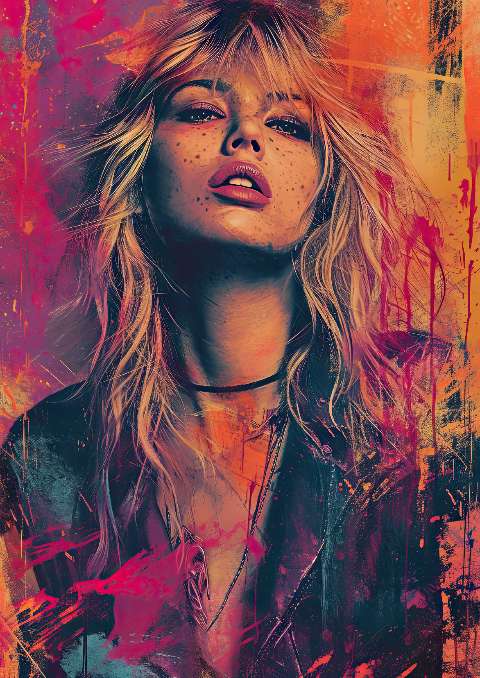 Preview for Edgy-female-portrait-art-celebrities-template-527d4