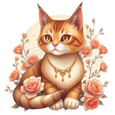 Preview for Adorned-cat-with-roses-aistickerunique-template-f6c68