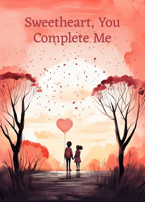 Preview for Sweetheart-you-complete-me-illustration-love-template-ba9c6