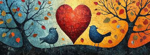 Preview for Autumn-birds-and-heart-valentines-facebook-template-07a2c