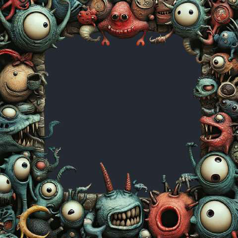 Preview for Whimsical-monster-frame-design-template-cb816