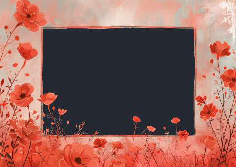 Preview for Red-poppy-frame-template-mothers-day-5c4f0