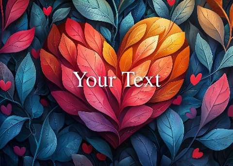 Preview for Heart-shaped-leaves-illustration-love-template-a7458