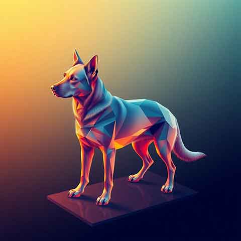 Preview for Low-poly-dog-art-aiold-template-9b300
