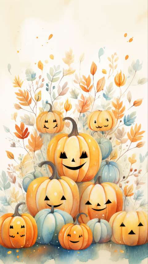 Preview for Halloween-watercolor-pumpkins-halloween-story-template-48751