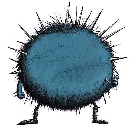Preview for Spiky-blue-creature-illustration-ugly-monster-template-d9f35