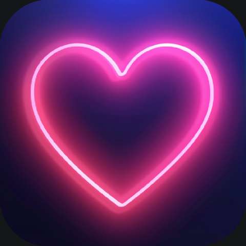 Preview for Neon-heart-icon-design-love-app-template-184d3