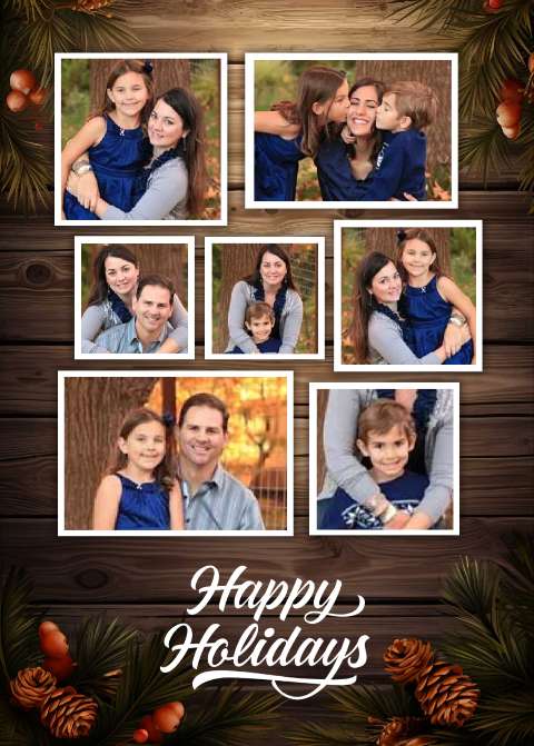 Preview for Happy-holidays-family-collage-christmas-card-template-e5361
