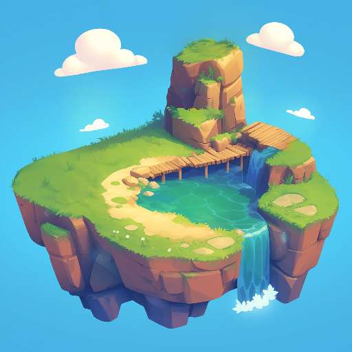 Preview for Floating-island-landscape-tropical-tiny-template-41758