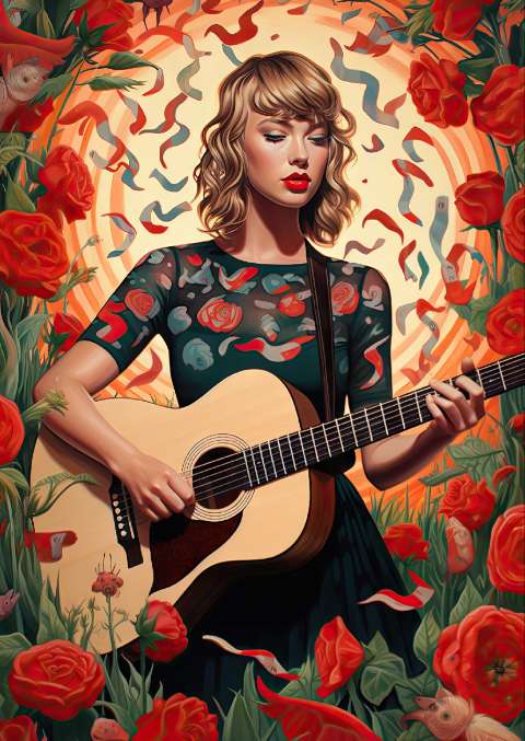 Preview for Taylor-swift-guitar-illustration-template-60fff