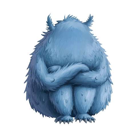 Preview for Blue-furry-creature-illustration-character-monster-template-9bf8b