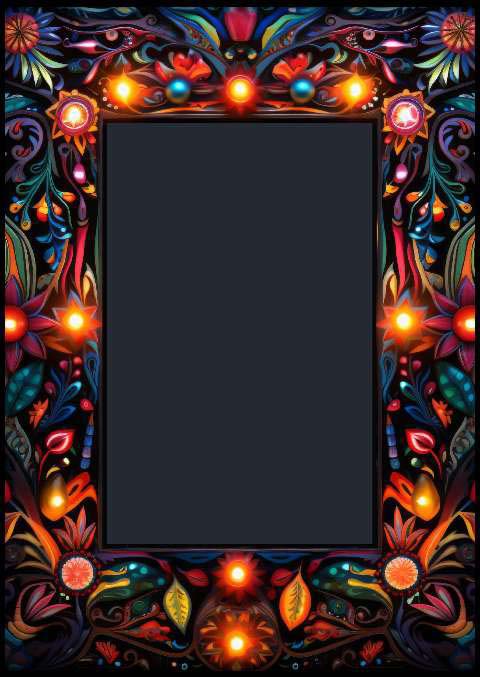 Preview for Vibrant-floral-frame-design-colorful-frame-template-96514