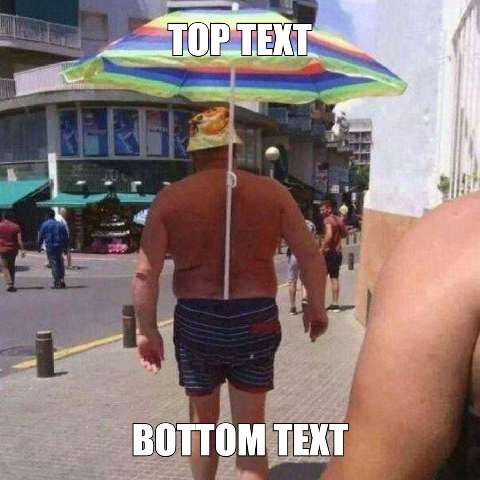 Preview for Funny-meme-umbrella-man-summermeme-template-a2bfc