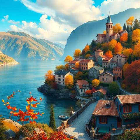 Preview for Lakeside-village-autumn-retreat-aiunique-template-72b8b