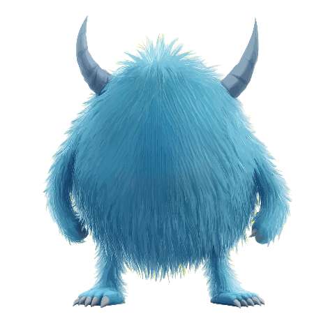 Preview for Blue-furry-monster-fuzzy-monster-template-9e592