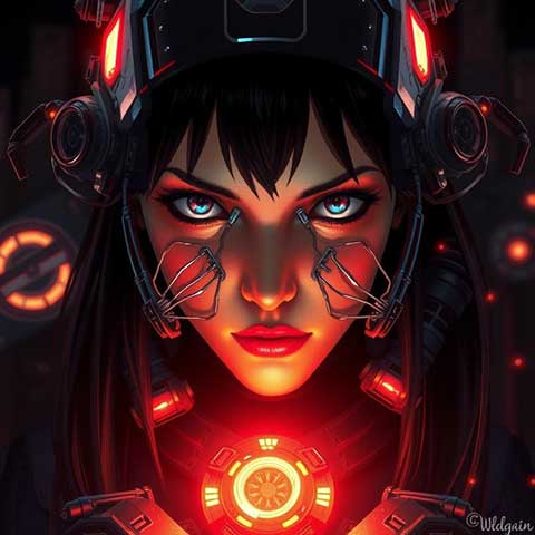 Preview for Cyberpunk-female-character-art-aiunique-template-4e4c1